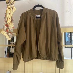 Urban Outfitters Pleated Army Green Bomber Jacket.